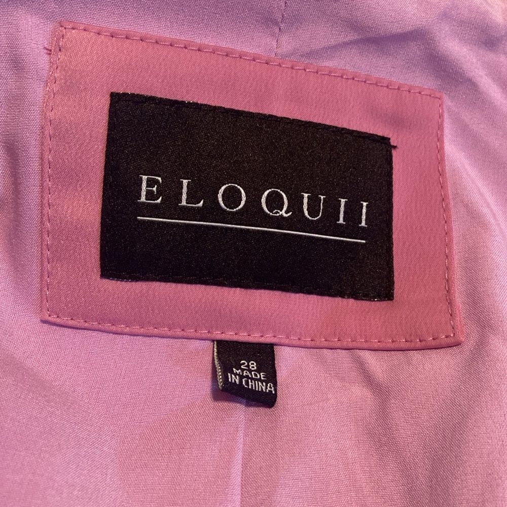 Eloquii Pink Blazer with Contrast Trim - Picture 4 of 9